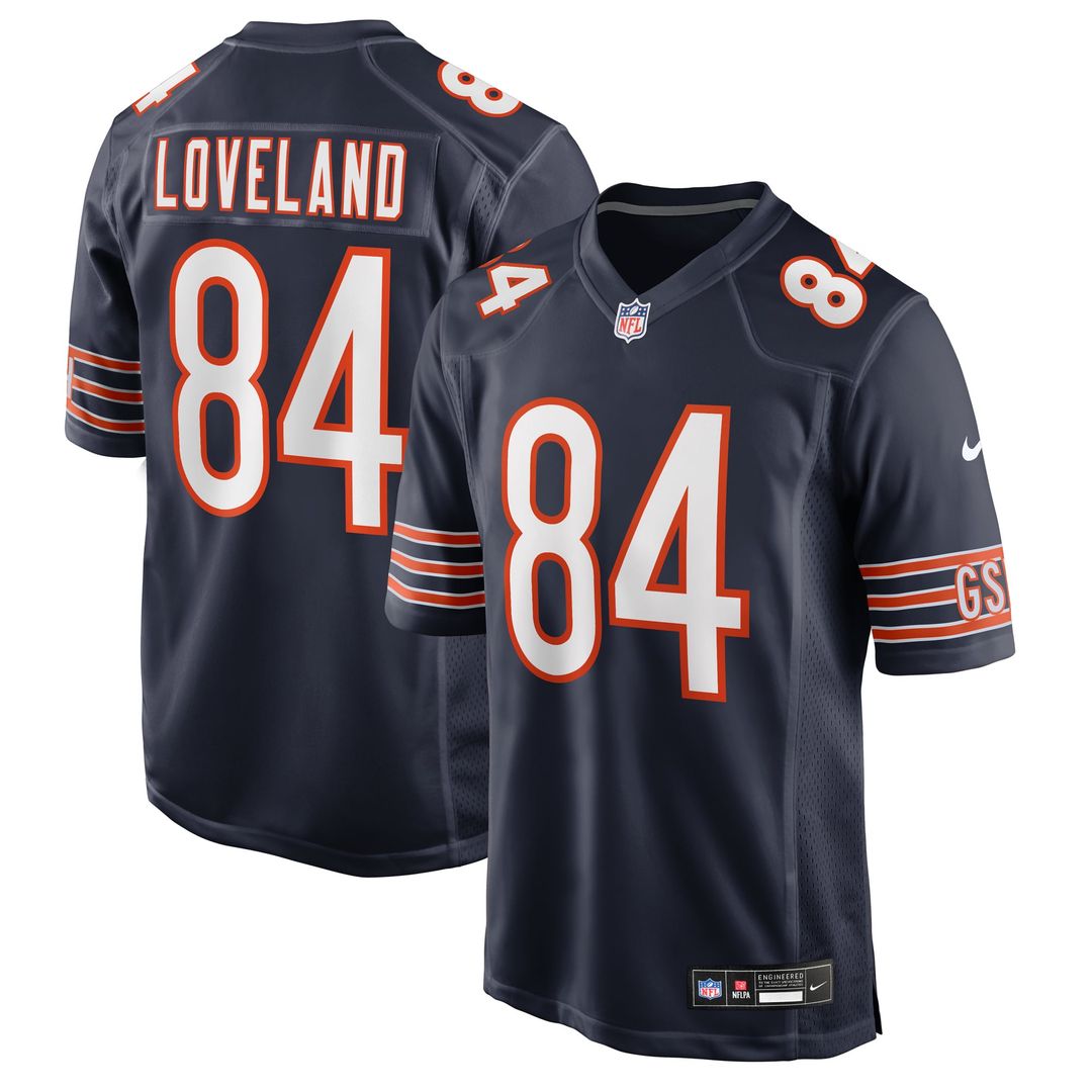 Men's Chicago Bears Colston Loveland Orange Alternate Game Player Jersey