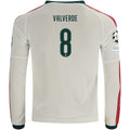 Kid's Replica Valverde Real Madrid Long Sleeve Home Jersey 26/27