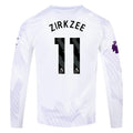 Men's Authentic Zirkzee Manchester United Long Sleeve Away Jersey 25/26