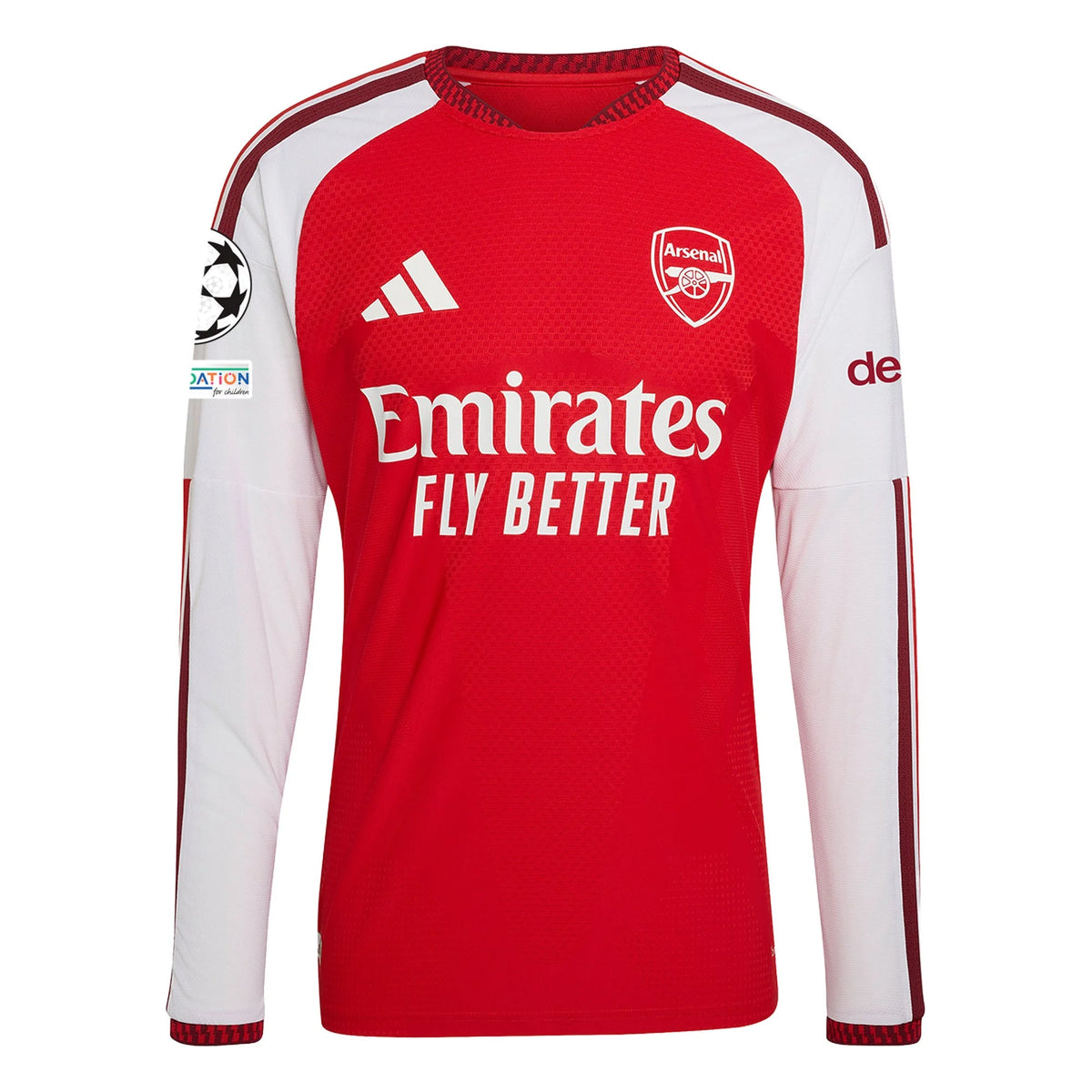 Men's Authentic Arsenal Long Sleeve Home Jersey 26/27 UCL