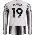 Men's Replica Elanga Newcastle Long Sleeve Home Jersey 26/27