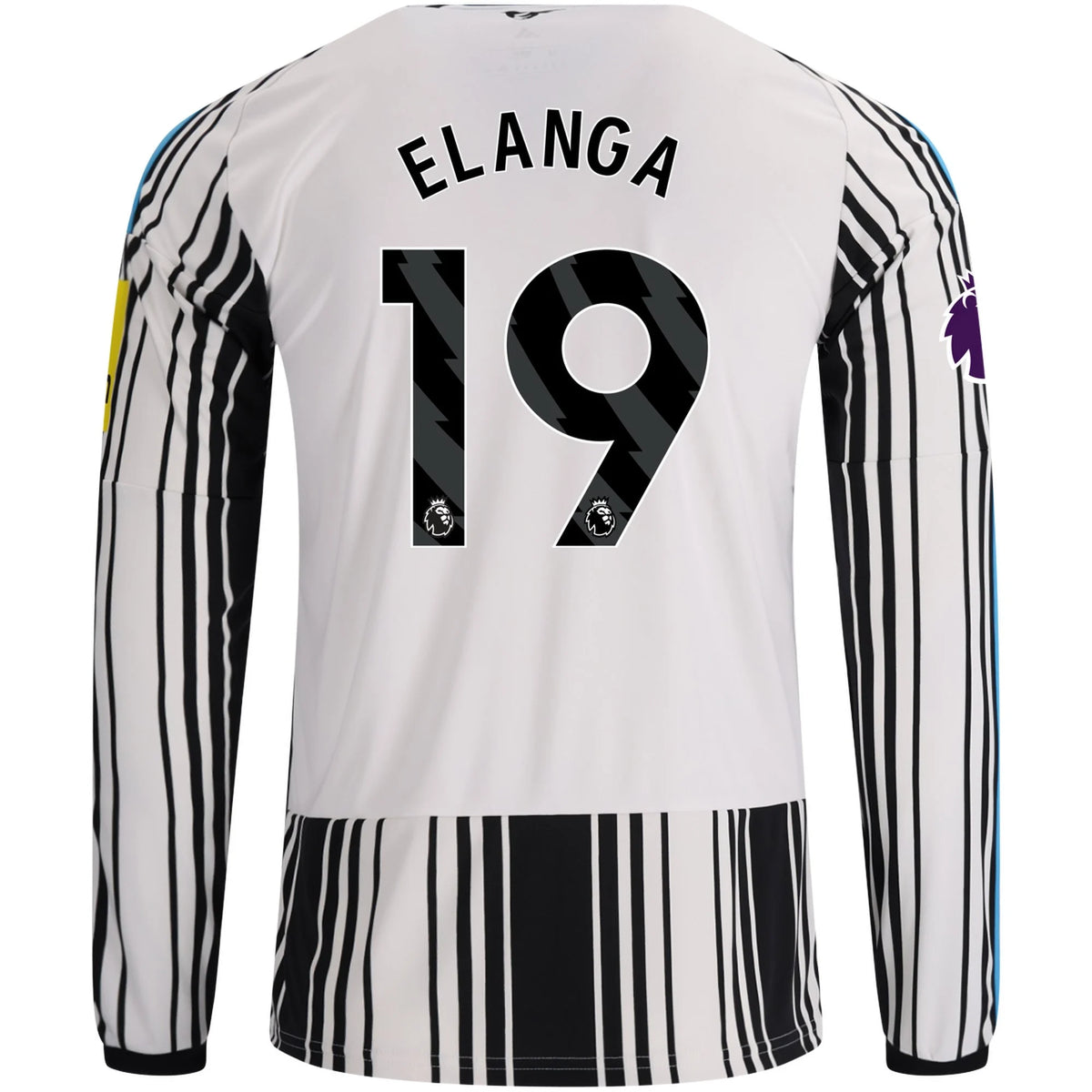 Men's Replica Elanga Newcastle Long Sleeve Home Jersey 26/27
