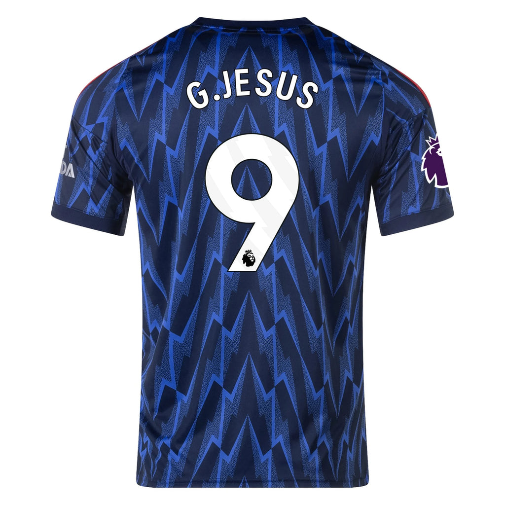 Men's Replica G. Jesus Arsenal Away Jersey 25/26