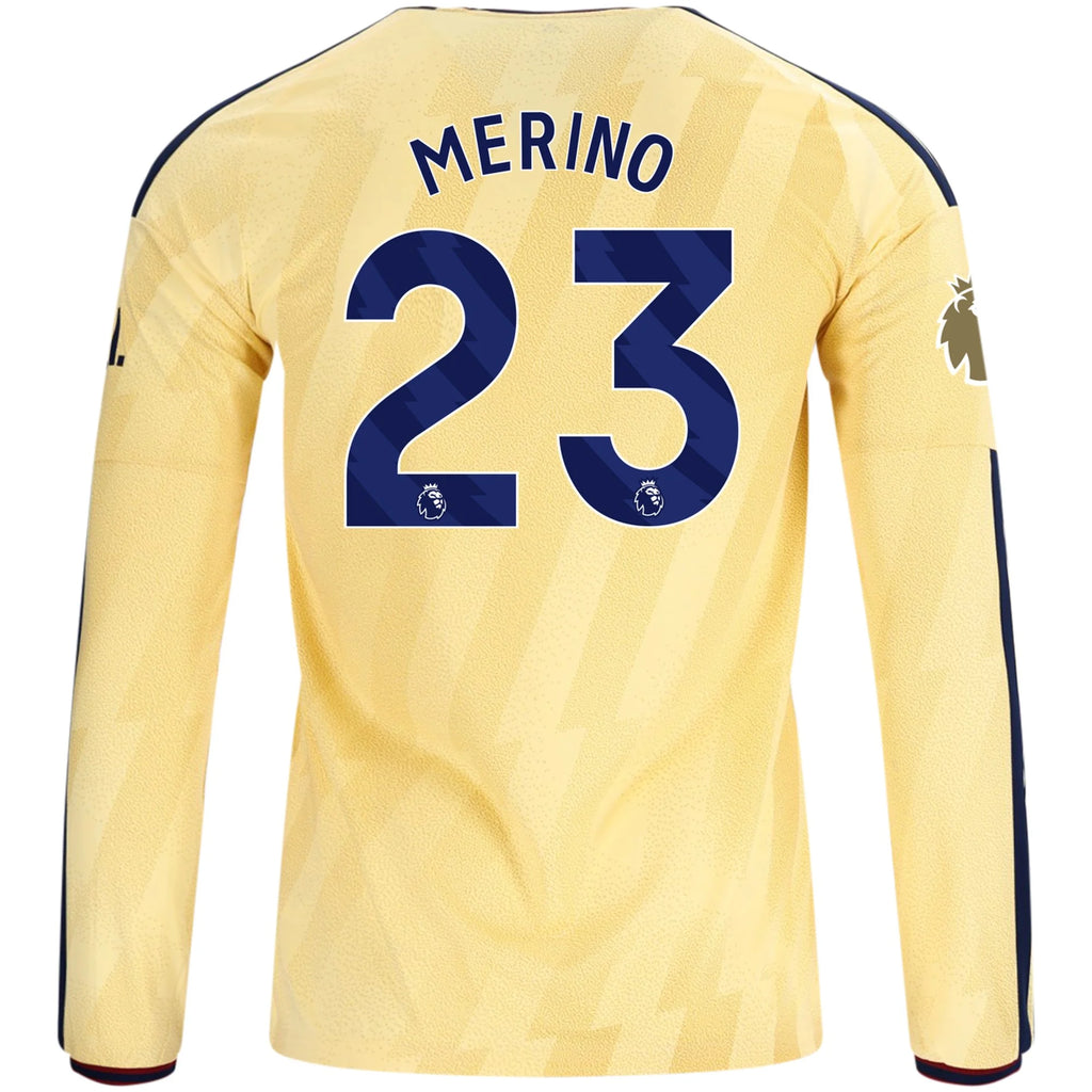 Men's Replica Merino Arsenal Long Sleeve Third Jersey 26/27