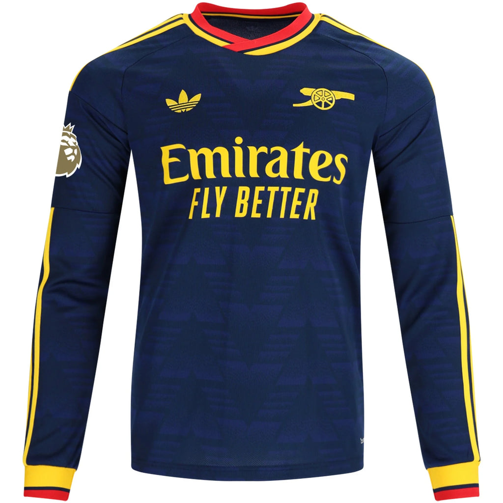 Men's Replica Zubimendi Arsenal Long Sleeve Away Jersey 26/27