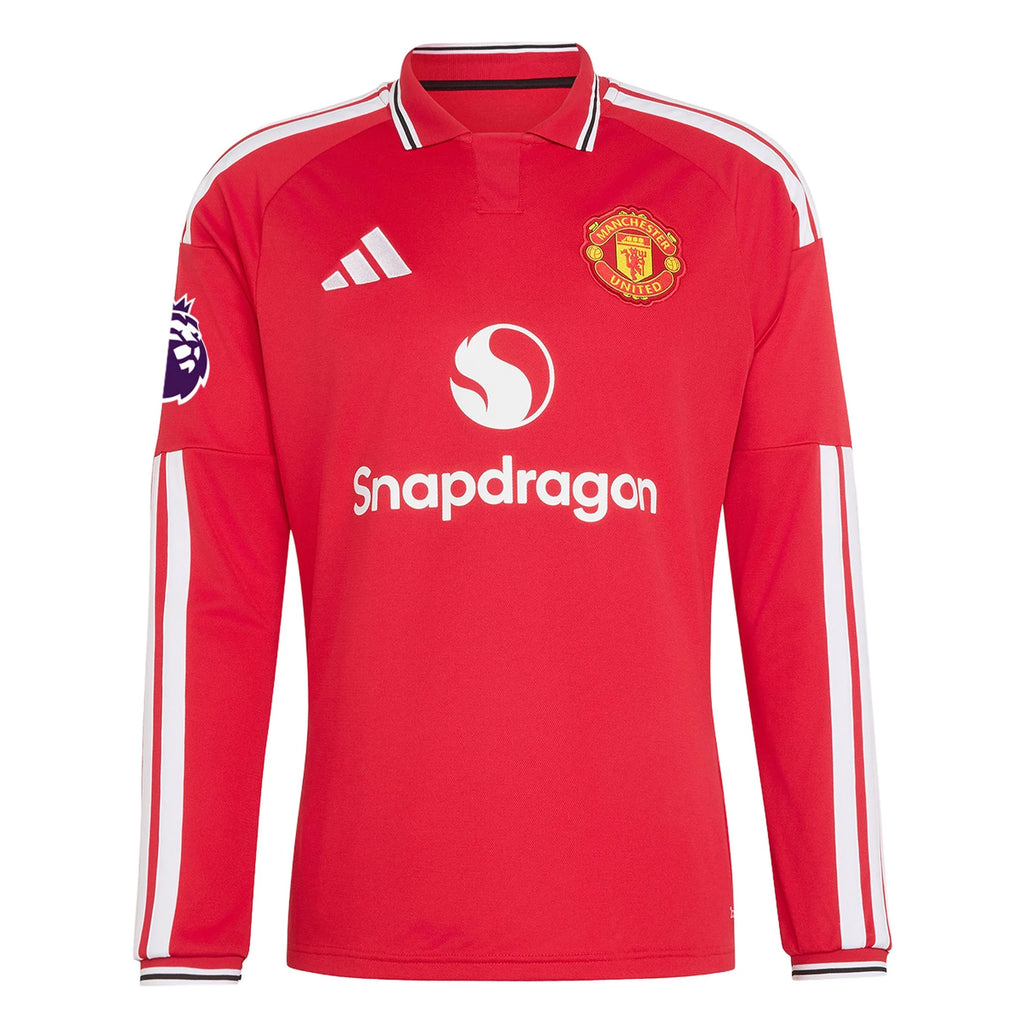 Men's Authentic Mainoo Manchester United Long Sleeve Home Jersey 26/27