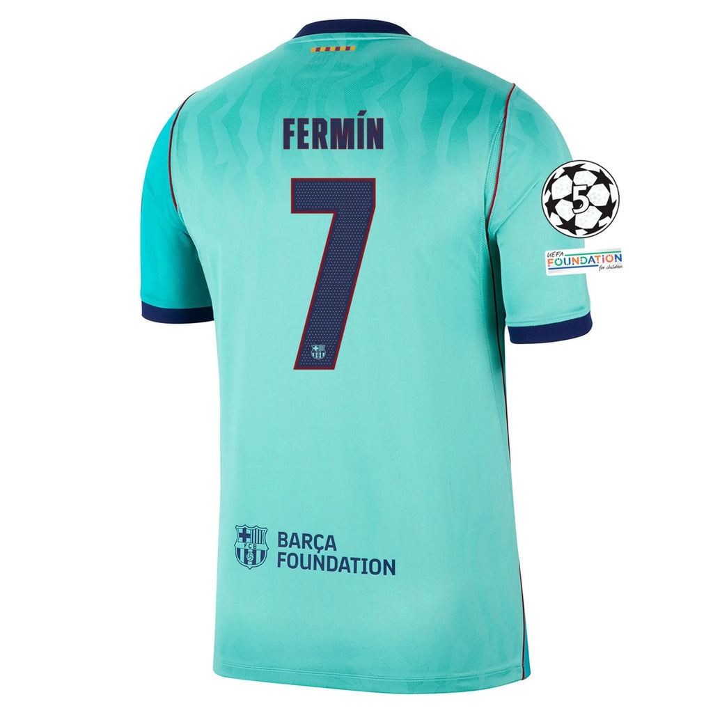 Men's Replica Fermin Barcelona Third Jersey 26/27 UCL