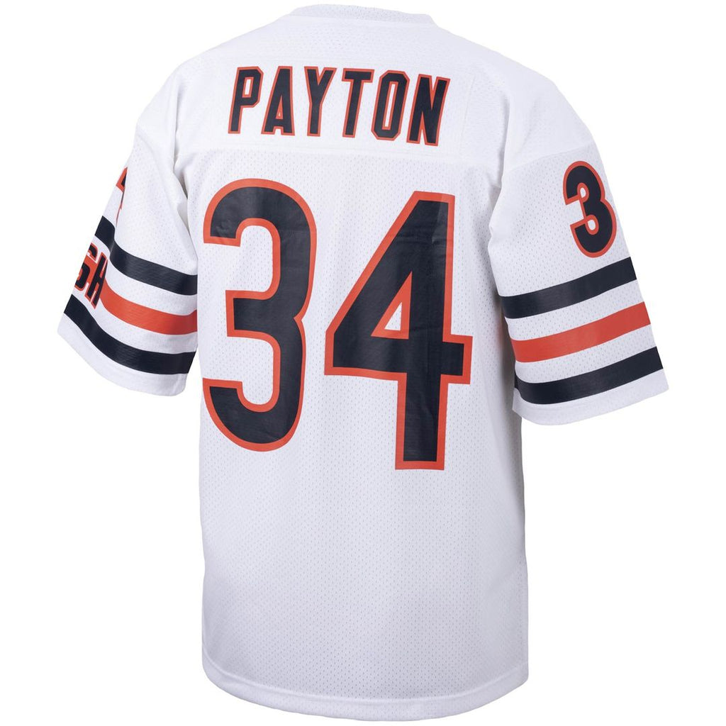 Men's Chicago Bears 1985 Walter Payton White Authentic Throwback Retired Player Jersey