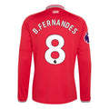 Men's Authentic B. Fernandes Manchester United Long Sleeve Home Jersey 26/27