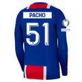 Men's Replica Pacho Paris Saint-Germain Long Sleeve Home Jersey 26/27 UCL