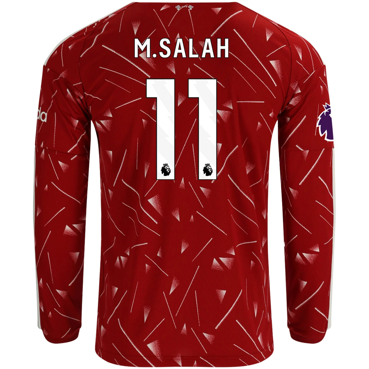 Men's Replica M. Salah Liverpool Long Sleeve Home Jersey 26/27