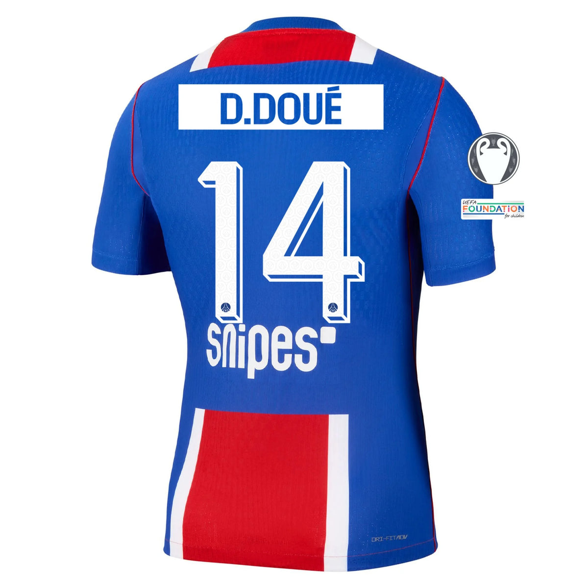 Men's Authentic D. Doue Paris Saint-Germain Home Jersey 26/27 UCL