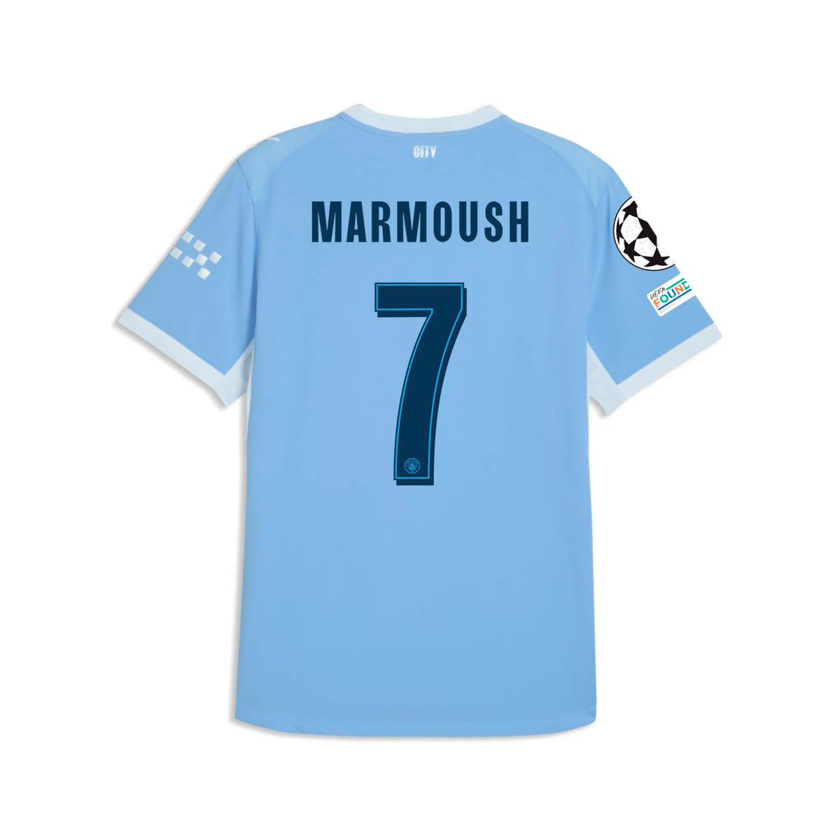 Men's Authentic Marmoush Manchester City Home Jersey Gift Box 26/27 UCL