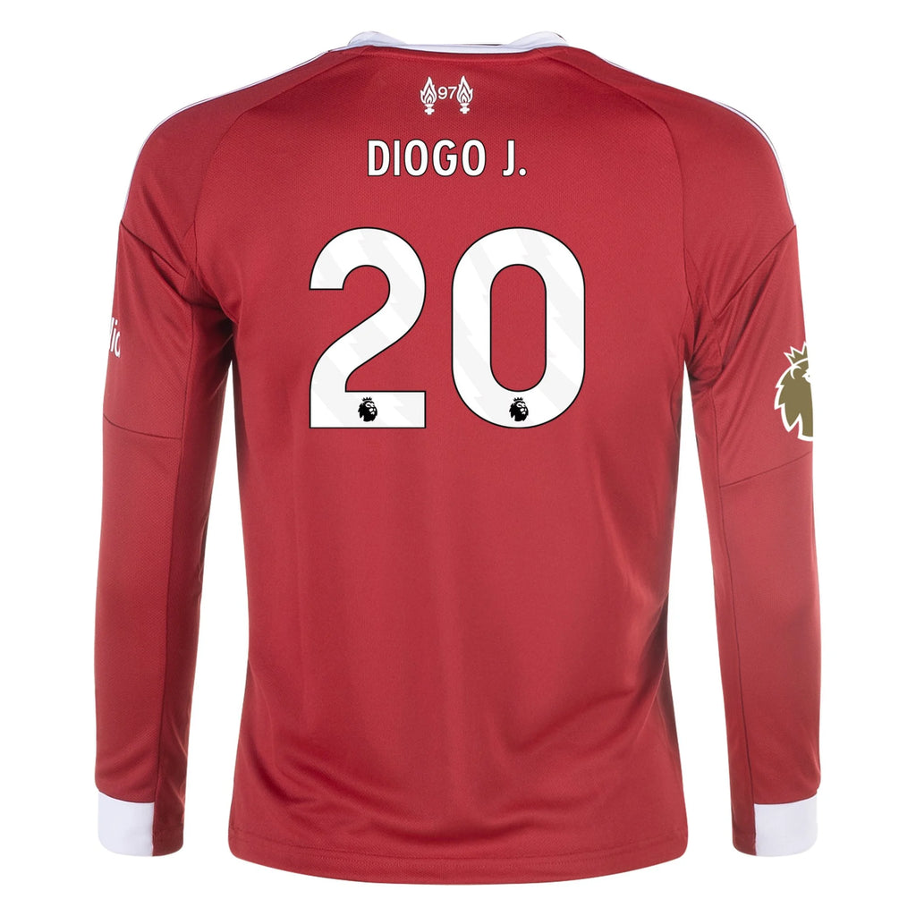 Kid's Replica Diogo J. Liverpool Long Sleeve Home Jersey 25/26