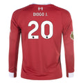 Kid's Replica Diogo J. Liverpool Long Sleeve Home Jersey 25/26