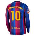 Men's Replica Lamine Yamal Barcelona Long Sleeve Home Jersey 26/27