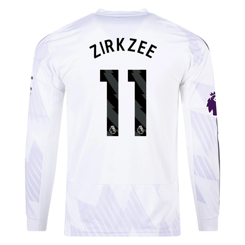 Men's Replica Zirkzee Manchester United Long Sleeve Away Jersey 25/26