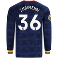 Men's Authentic Zubimendi Arsenal Long Sleeve Away Jersey 26/27