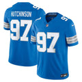 Men's Detroit Lions Aidan Hutchinson Blue Team Vapor F.U.S.E. Stitched
