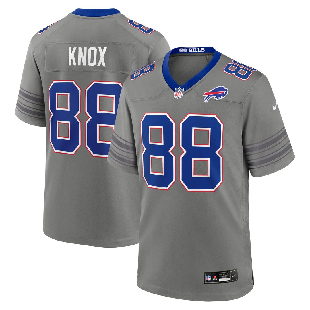Men's Buffalo Bills Dawson Knox Gray Nickel City