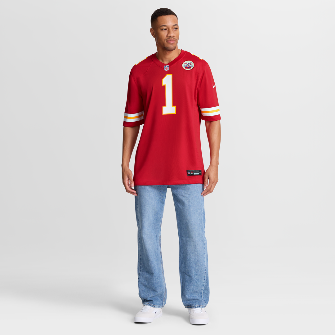 Men's Kansas City Chiefs Number 1 Dad Red