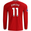 Men's Replica Zirkzee Manchester United Long Sleeve Home Jersey 26/27