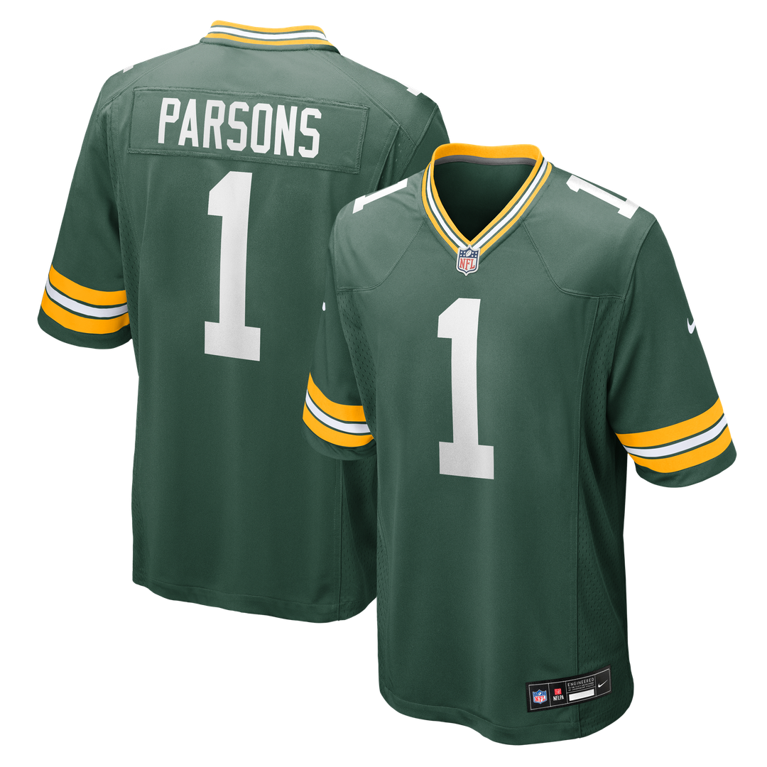 Men's Green Bay Packers Micah Parsons Green Game Player Jersey