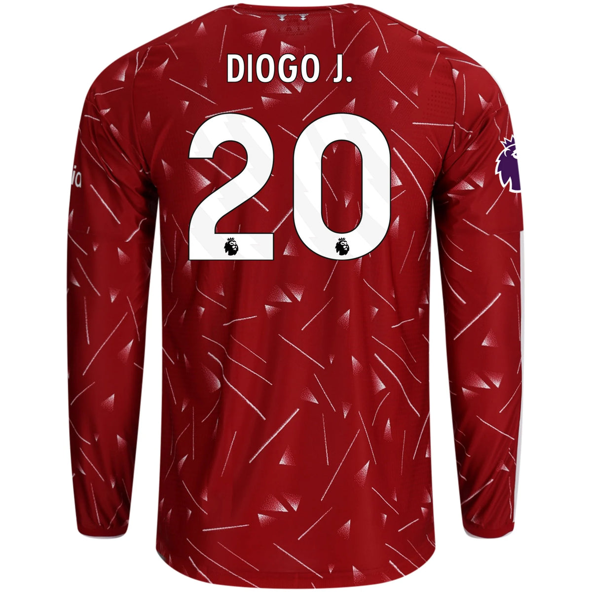 Men's Authentic Diogo J. Liverpool Long Sleeve Home Jersey 26/27