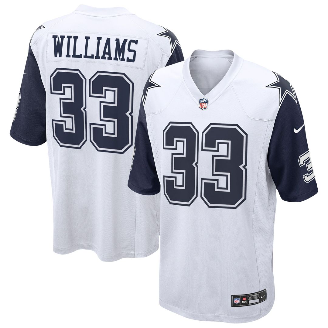 Men's Dallas Cowboys Javonte Williams White Alternate