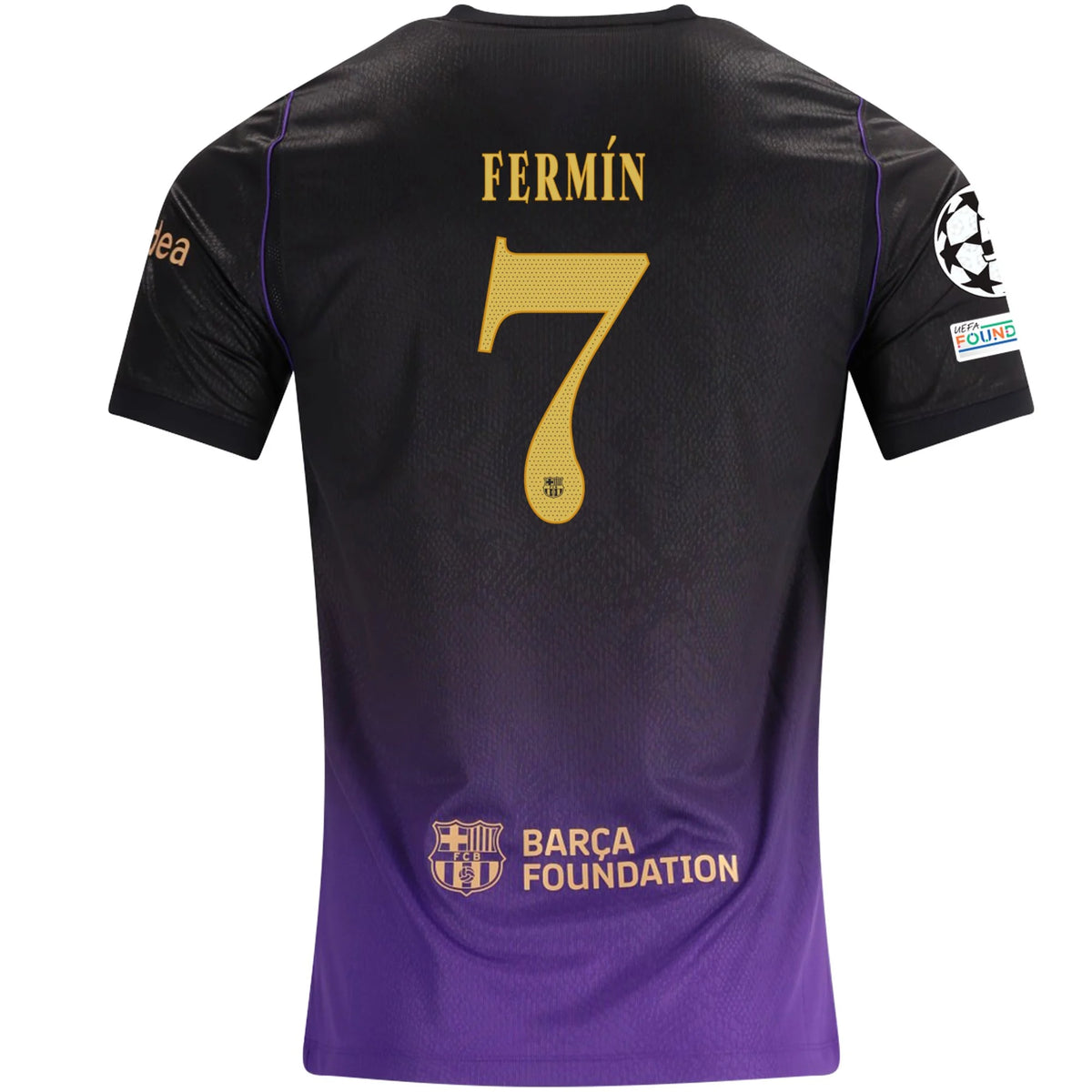 Men's Replica Fermin Barcelona Away Jersey 26/27 UCL