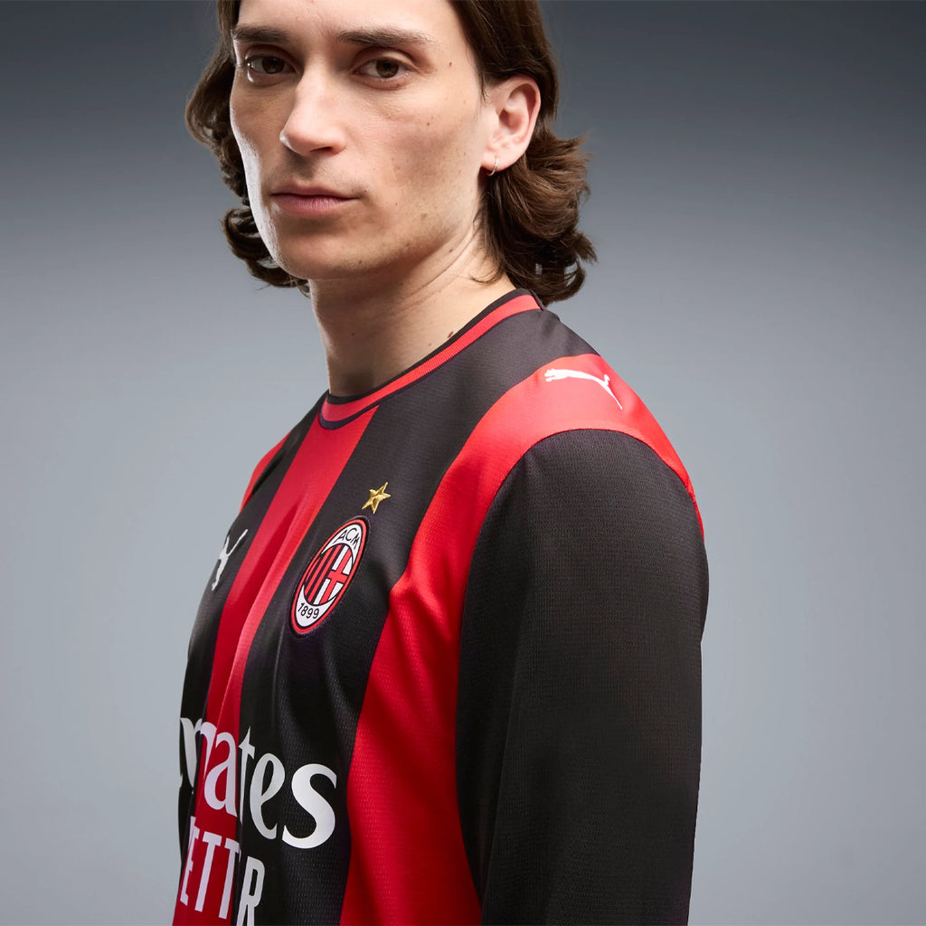 Men's Replica AC Milan Long Sleeve Home Jersey 26/27