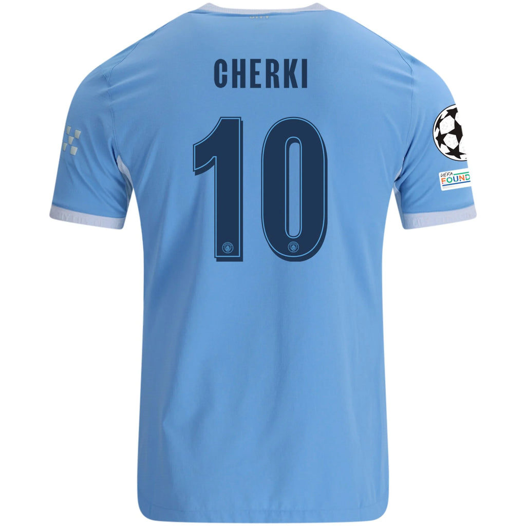 Men's Authentic Cherki Manchester City Home Jersey 26/27 UCL