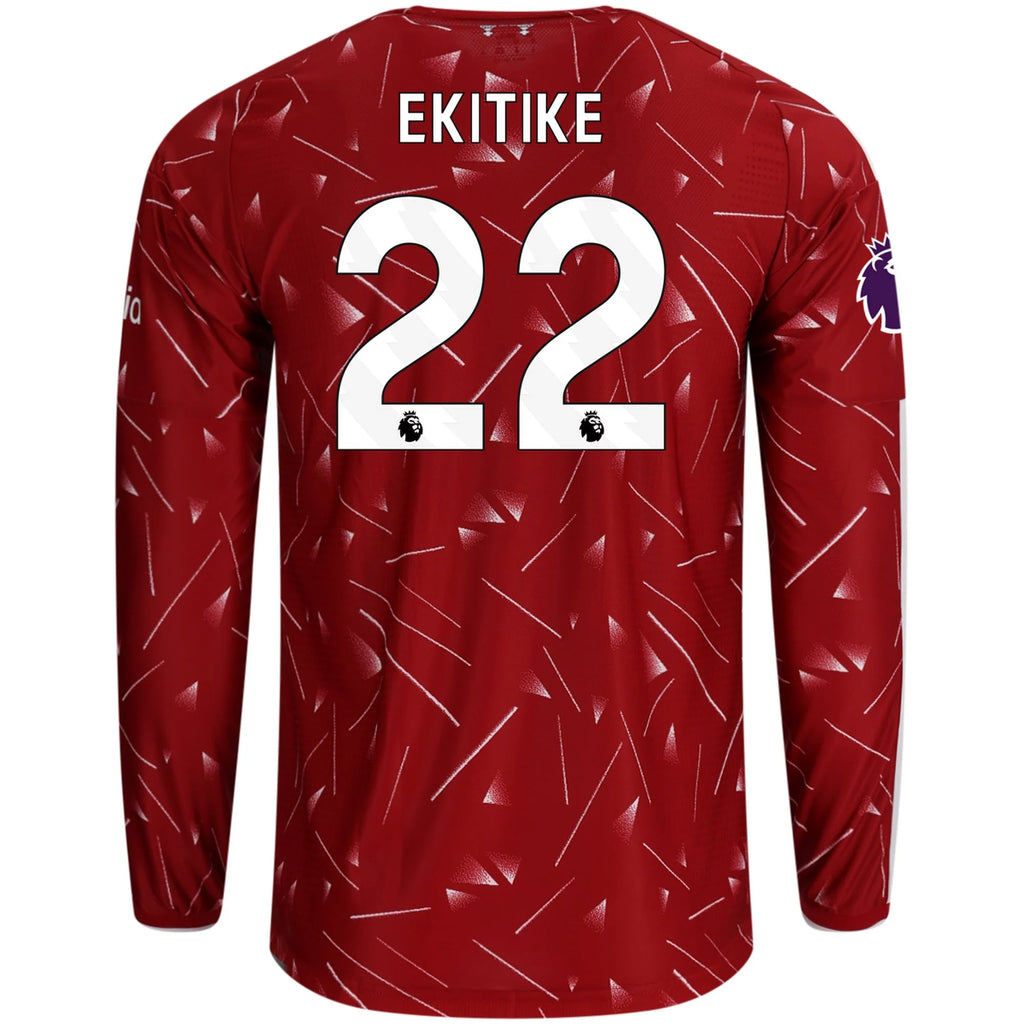 Men's Authentic Ekitike Liverpool Long Sleeve Home Jersey 26/27