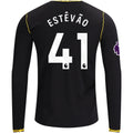 Men's Replica Estevao Chelsea Long Sleeve Away Jersey 26/27