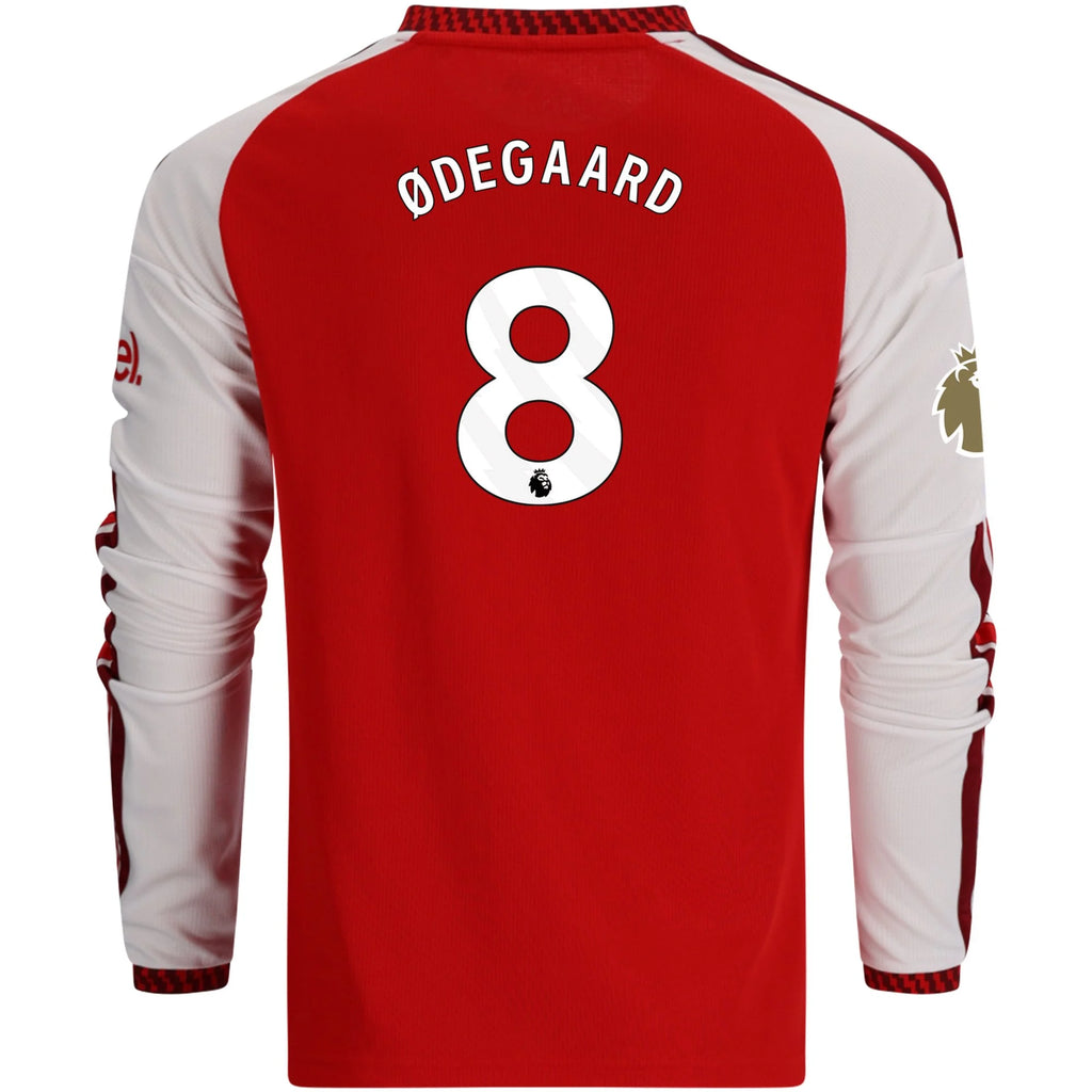 Kid's Replica Odegaard Arsenal Long Sleeve Home Jersey 26/27