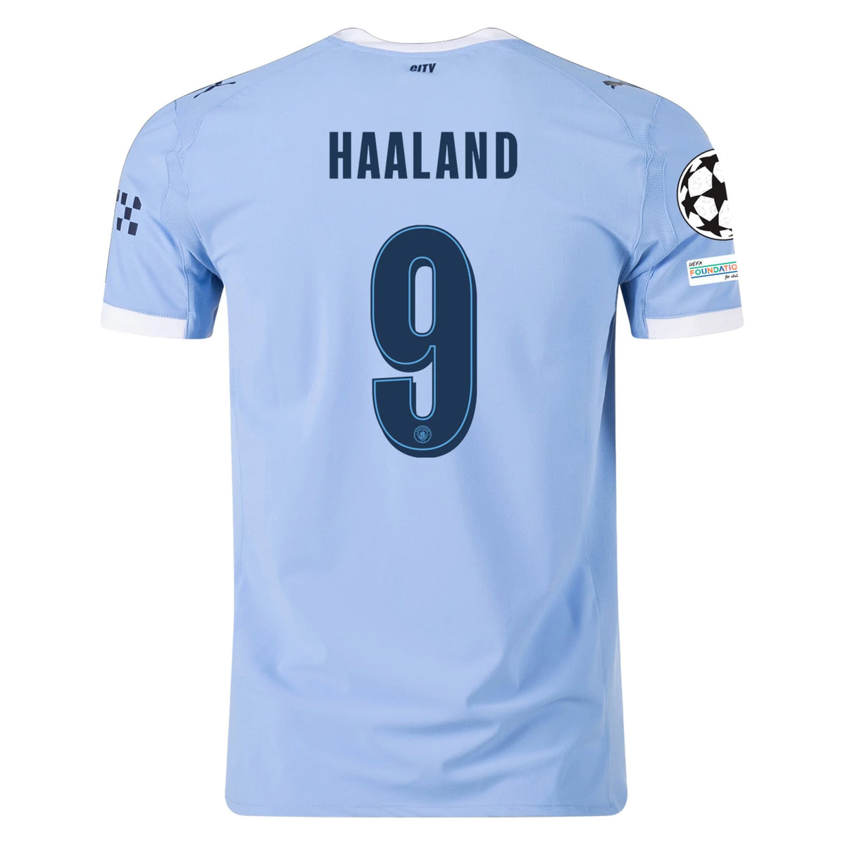 Men's Authentic Haaland Manchester City Home Jersey 25/26 UCL