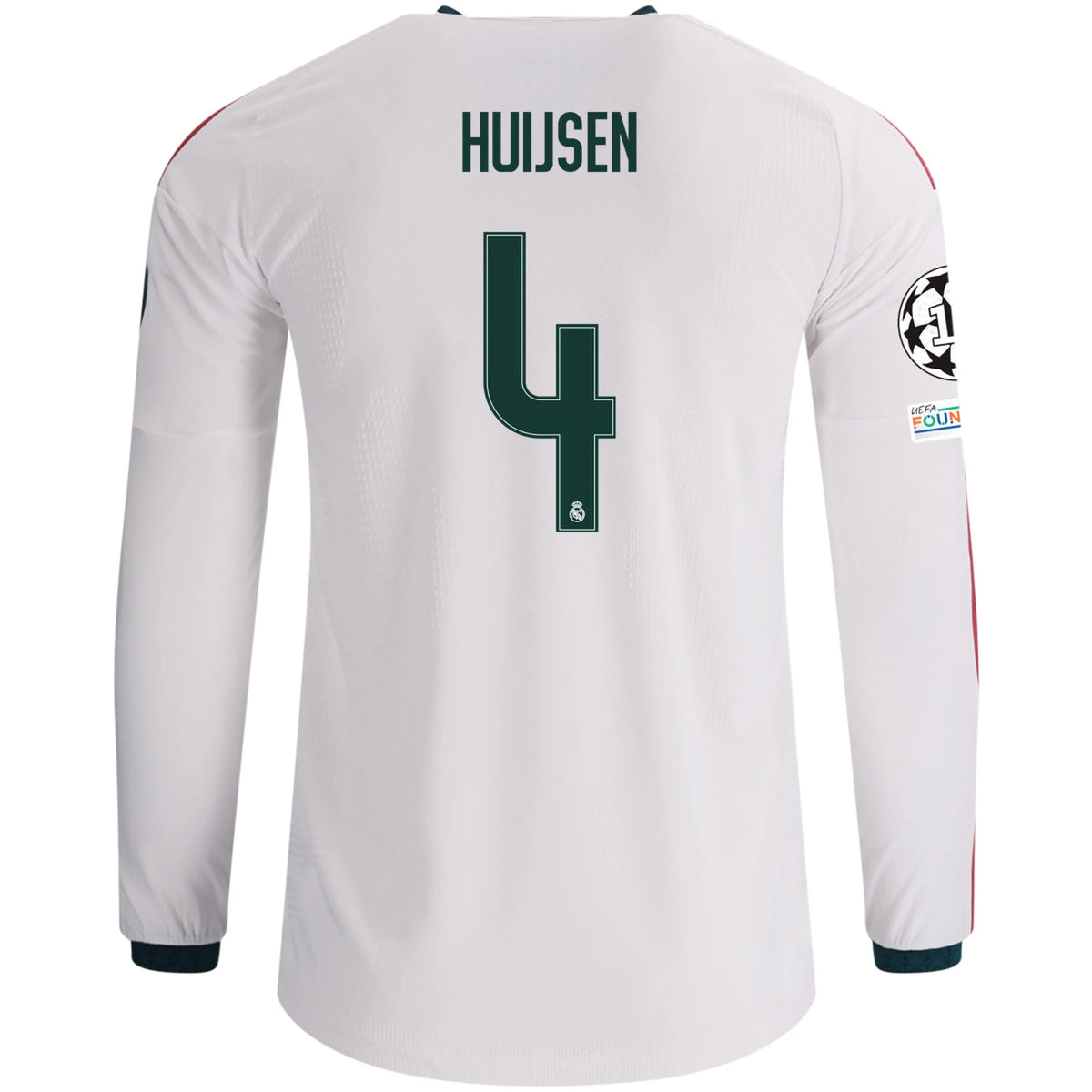 Men's Authentic Huijsen Real Madrid Long Sleeve Home Jersey 26/27
