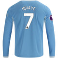 Men's Replica Ndiaye Manchester City Long Sleeve Home Jersey 26/27