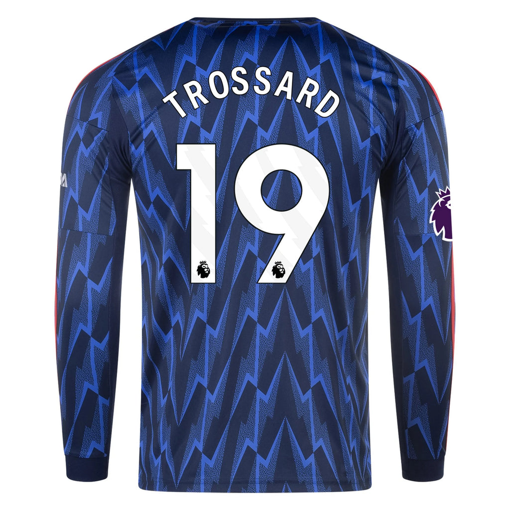 Men's Replica Trossard Arsenal Long Sleeve Away Jersey 25/26