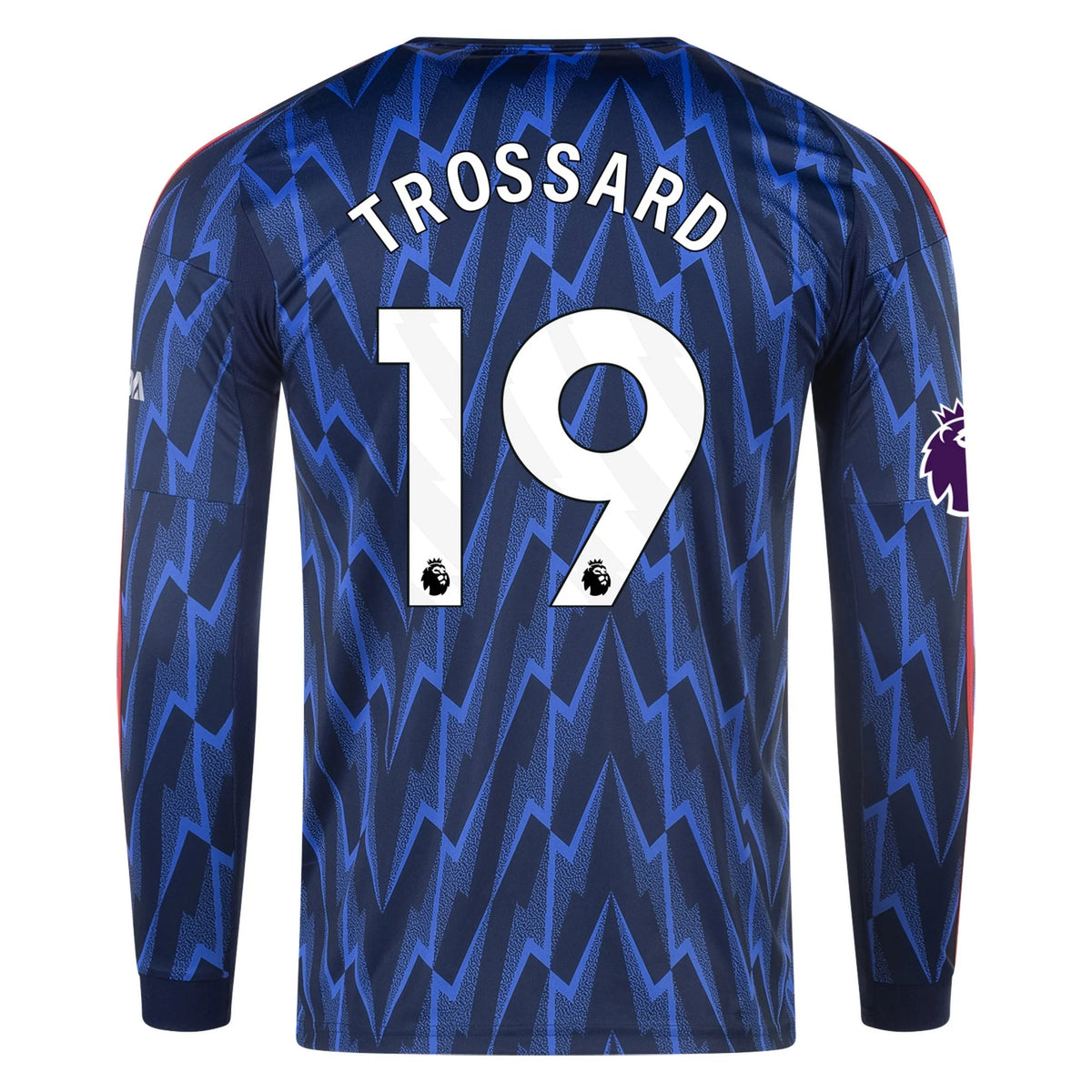Men's Replica Trossard Arsenal Long Sleeve Away Jersey 25/26