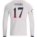 Men's Replica Vitinha Paris Saint-Germain Long Sleeve Away Jersey 26/27 UCL
