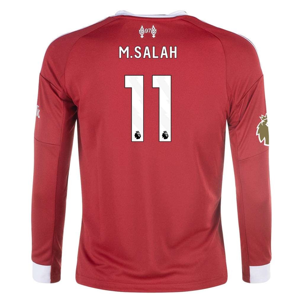 Kid's Replica M.Salah Liverpool Long Sleeve Home Jersey 25/26