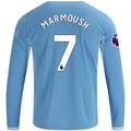 Men's Replica Marmoush Manchester City Long Sleeve Home Jersey 26/27