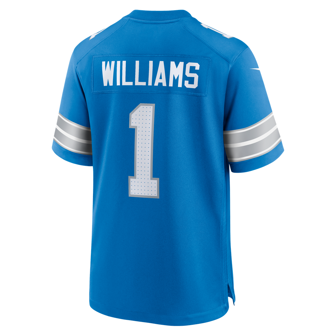 Men's Detroit Lions Jameson Williams Blue Game Player Jersey