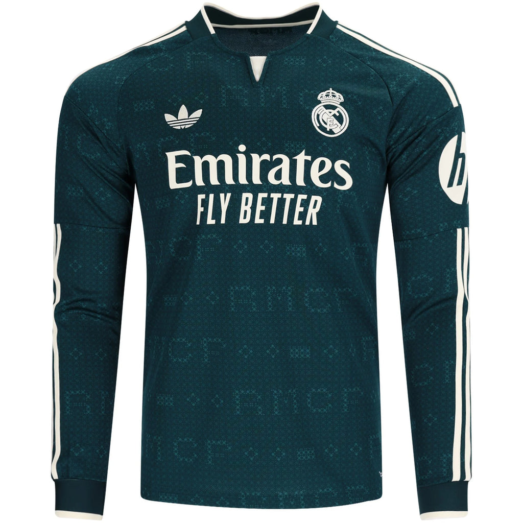 Men's Replica Real Madrid Long Sleeve Away Jersey 26/27