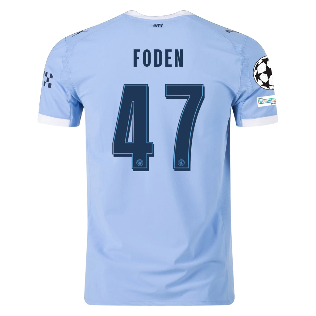 Men's Authentic Foden Manchester City Home Jersey 25/26 UCL