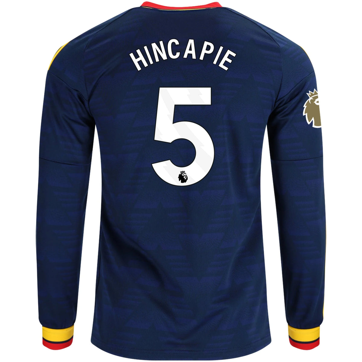 Men's Replica Hincapie Arsenal Long Sleeve Away Jersey 26/27