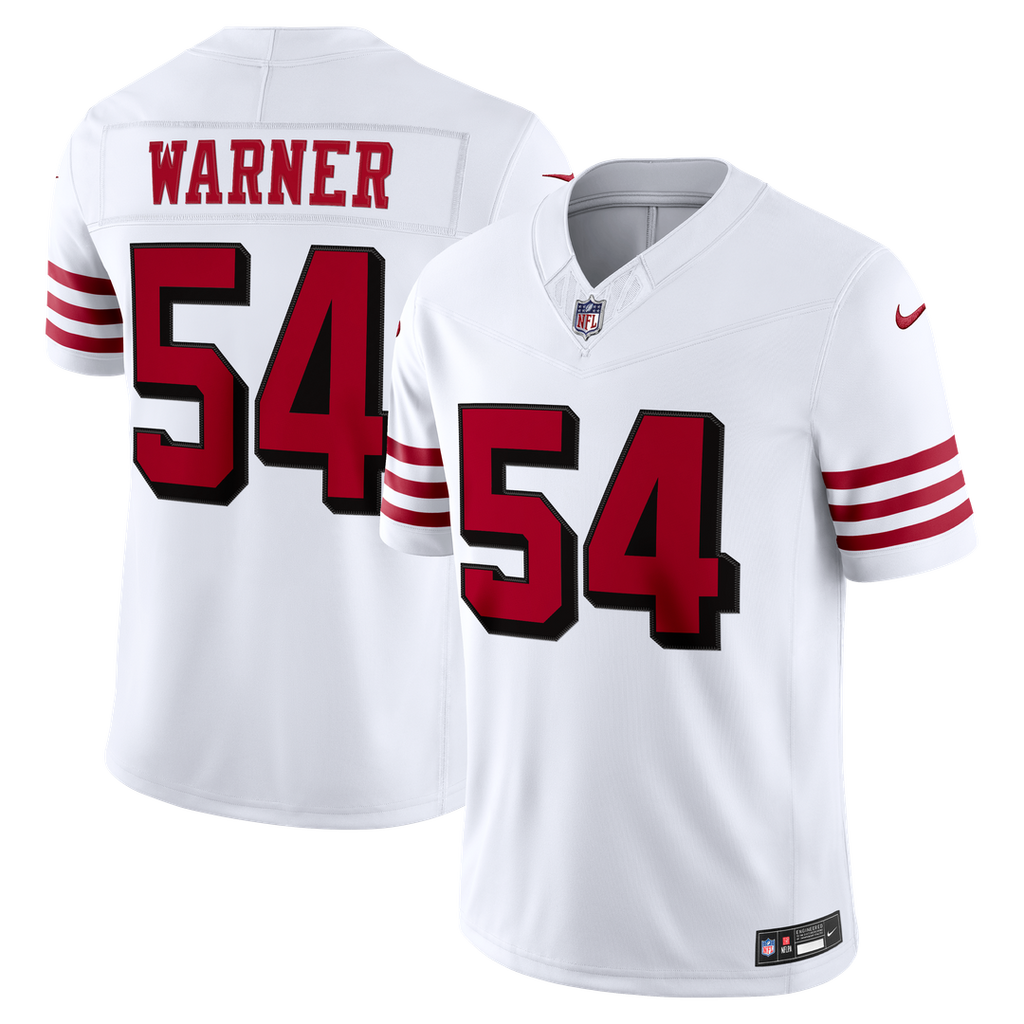 Men's San Francisco 49ers Fred Warner White Alternate Vapor F.U.S.E. Stitched