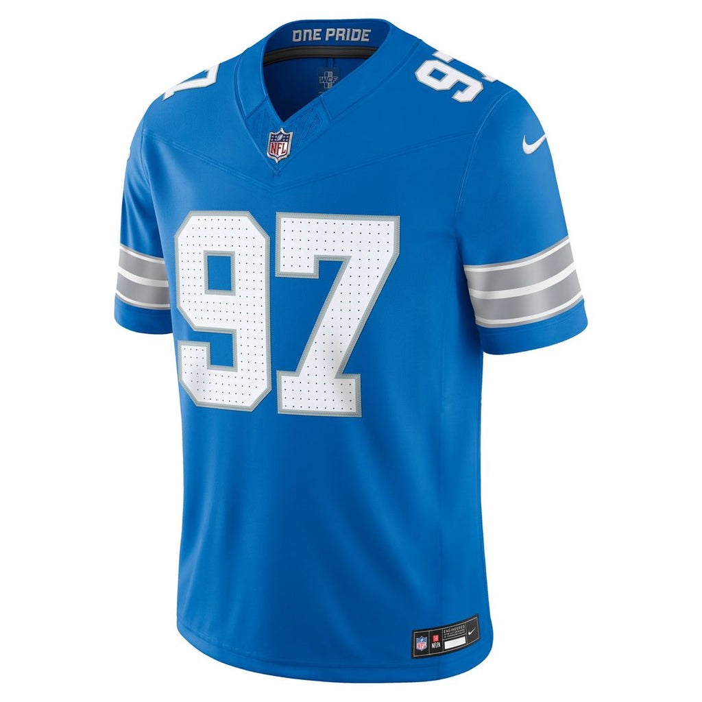 Men's Detroit Lions Aidan Hutchinson White Vapor F.U.S.E. Stitched