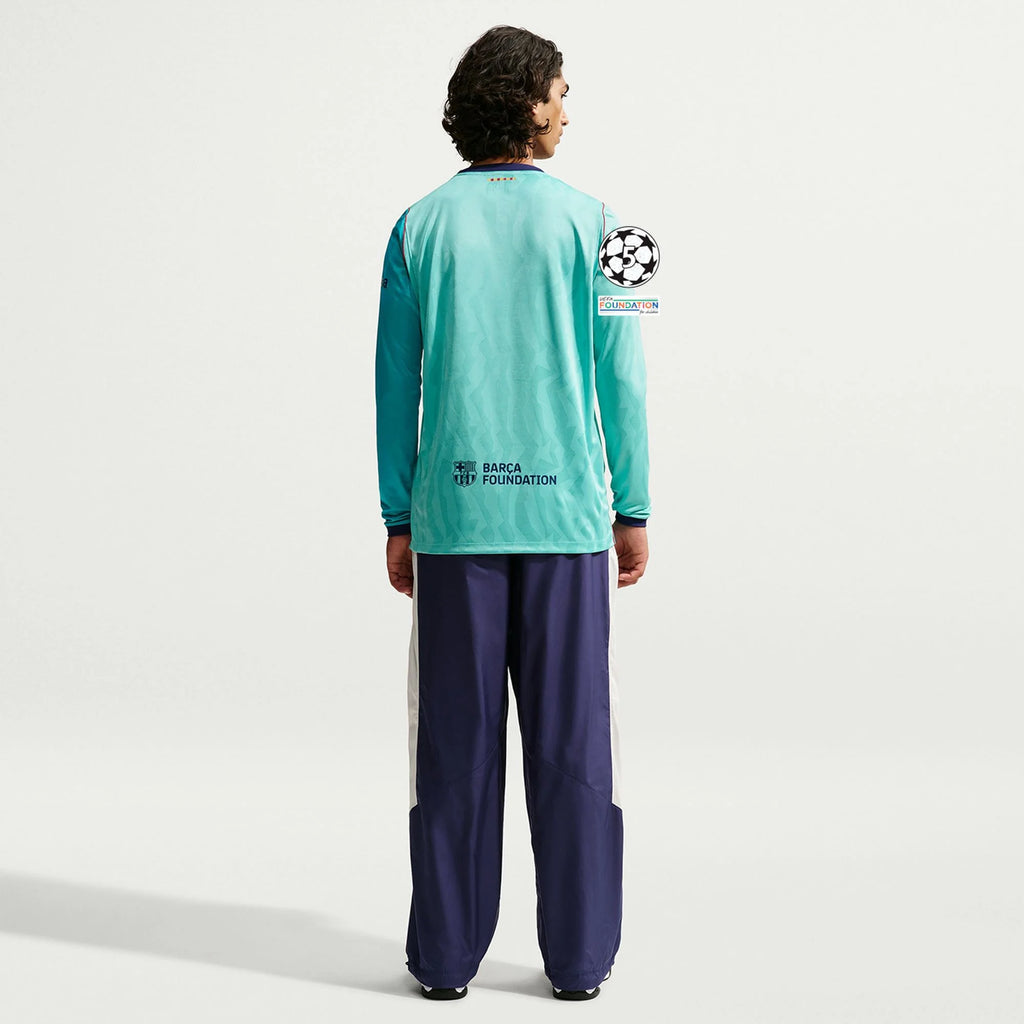 Men's Replica Barcelona Long Sleeve Third Jersey 26/27 UCL